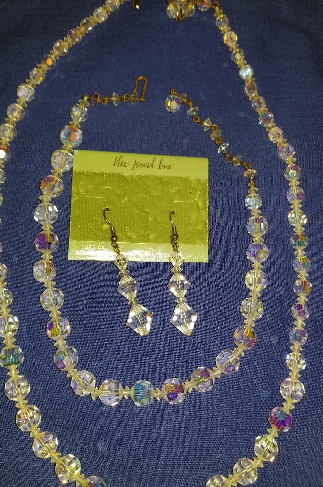 Vintage CLEAR beaded trio - Picture 3 of 4